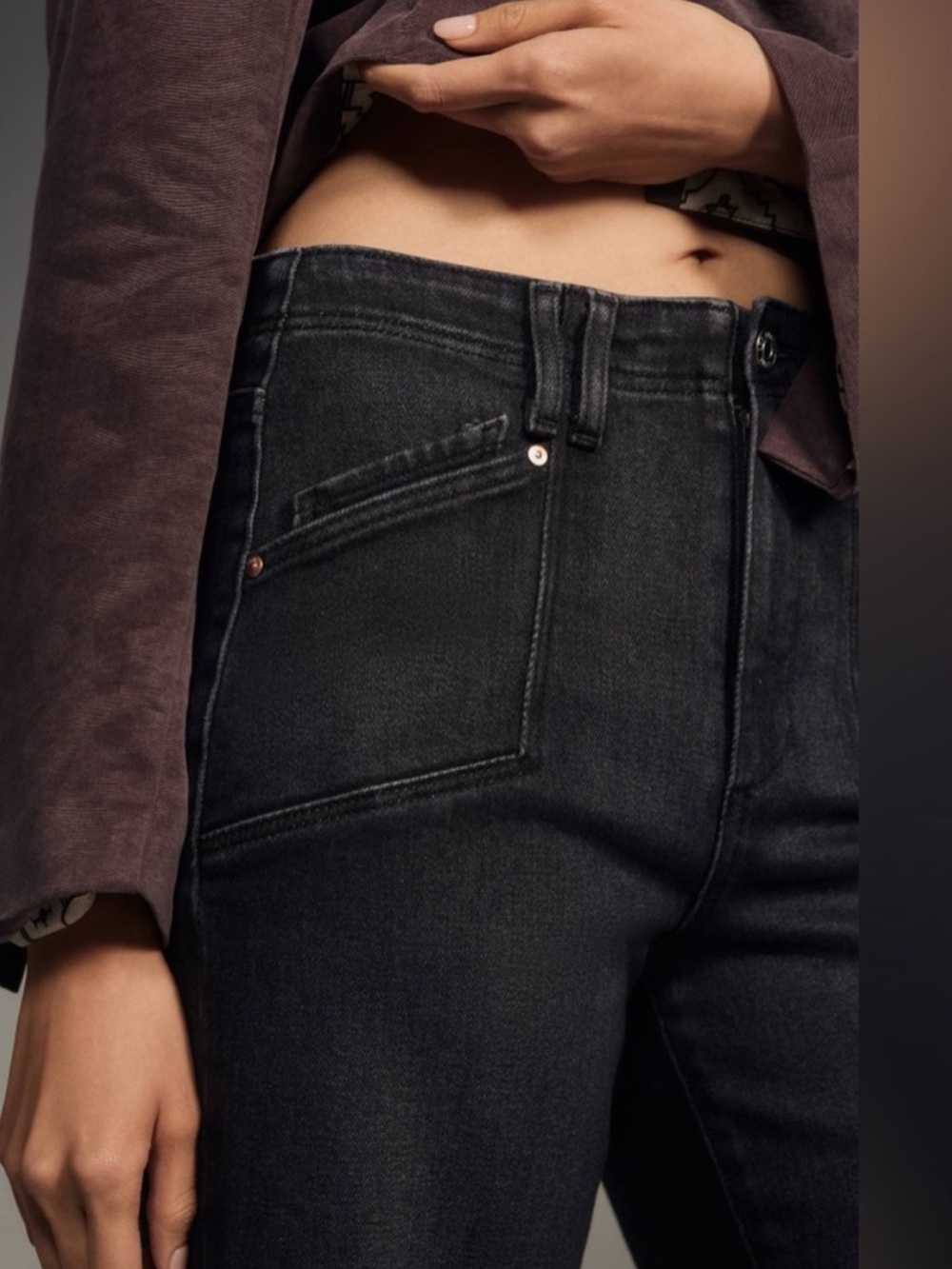 Anthropologie x PAIGE Anessa High Rise Crop Wide Leg Jeans Size 29 NWT - Picture 4 of 15